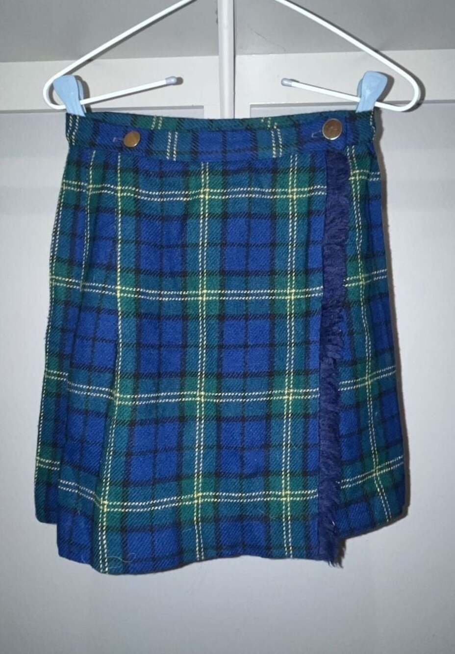 Vintage Young Timers New York Plaid Wool Pleated Skirt - Union Tag
